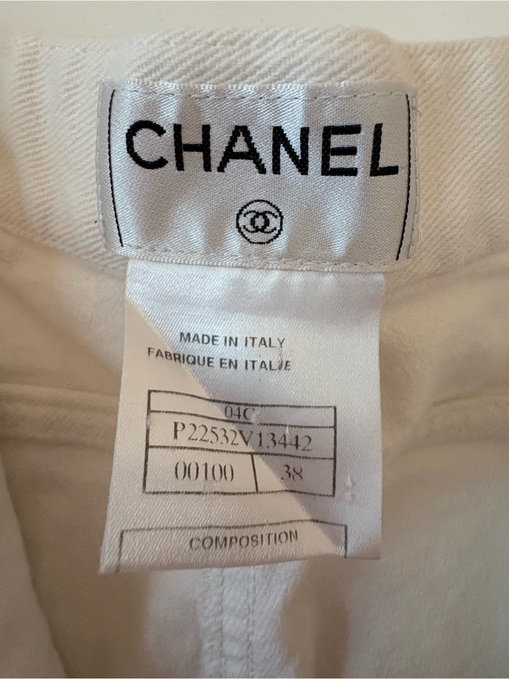 Vintage Chanel Cream Boot Cut Pants with Quilted pockets Size 4 - Picture 6 of 7